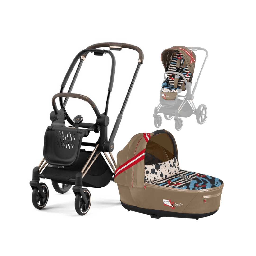 CYBEX Kombikinderwagen Fashion - Rosegold - One Love - CYBEX Kombikinderwagen Fashion Rosegold One Love bei babybrands.de kaufen ✓ sicher, einfach & bequem online bestellen ✓